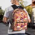 thumbnail image 5 of Yield Skull rock record Print Backpack for Women Men, Lightweight Casual Travel Daypack, Classic Basic College Backpack, Middle School Bag, 5 of 5