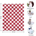 thumbnail image 4 of Red and White Checkered Pattern Blanket,Comfortable Soft Flannel Throw Blanket,All Season,Warm Lightweight Blankets for Sofa Bed Couch Living Room Chair,30"x40", 4 of 4