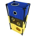 thumbnail image 6 of Pet Life ® 'Kitty-Square' Collapsible Travel Interactive Kitty Cat Tree Maze House Lounger Tunnel Lounge, 6 of 6