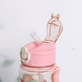 thumbnail image 6 of QHUDLV Summer Cartoon Astronaut Frosted Water Bottle Bouncing Lid Straw Cup, 800ml A9, 6 of 9