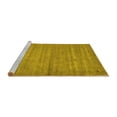 thumbnail image 2 of Ahgly Company Machine Washable Indoor Square Abstract Yellow Contemporary Area Rugs, 8' Square, 2 of 4