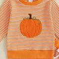 thumbnail image 4 of UAYOTSE Toddler Baby Boy Halloween Outfit Long Sleeve Pumpkin Tractor Embroidered Knit Sweatshirt and Pants Set,Sizes 6-12 Months, 4 of 7