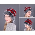 thumbnail image 2 of Outdoor Savings Project Clearance! Kyusrd Winter Women's Colorful Warm Caps Warm Flowers Striped Real Velvet Hats Fashion Hat, 2 of 2