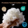 thumbnail image 2 of Yalamila Goose Feather Down Pillows Queen Size Set of 2, Gusseted Support Pillows with 100% Cotton Cover, Luxury Breathable Sleeping Bed Pillows for Side, Back or Stomach Sleeper (White, 20"x30" ), 2 of 11