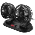 thumbnail image 1 of KAKOWELY Ventilador portátil de doble cabezal para coche, ventilador de refrigeración automático, ventilador de circulación de aire giratorio para vehículo, 1 of 5