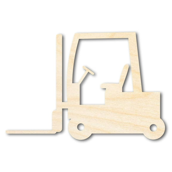 Unfinished Wood Fork Lift Shape | DIY Craft Cutout | up to 46" DIY 36" / 1/2"