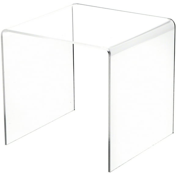 Plymor Clear Acrylic Square Display Riser, 6" H x 6" W x 6" D (1/8" thick)
