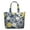 White-107, variant on Chic Bohemian Vintage Print Large Capacity Tote Bag with Zipper Closure & Interior Pockets