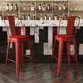 thumbnail image 3 of Flash Furniture Bar Height Removable Back Poly Resin Bar Stool, Red, 3 of 13