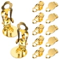 thumbnail image 3 of Miangastore 20 Pcs Clips d'Oreilles sur Boucles d'Oreilles Convertisseur Plat Rond Composants Bijoux Outils pour Boucles d'Oreilles DIY Non Percé (10mm, Doré), 3 of 8