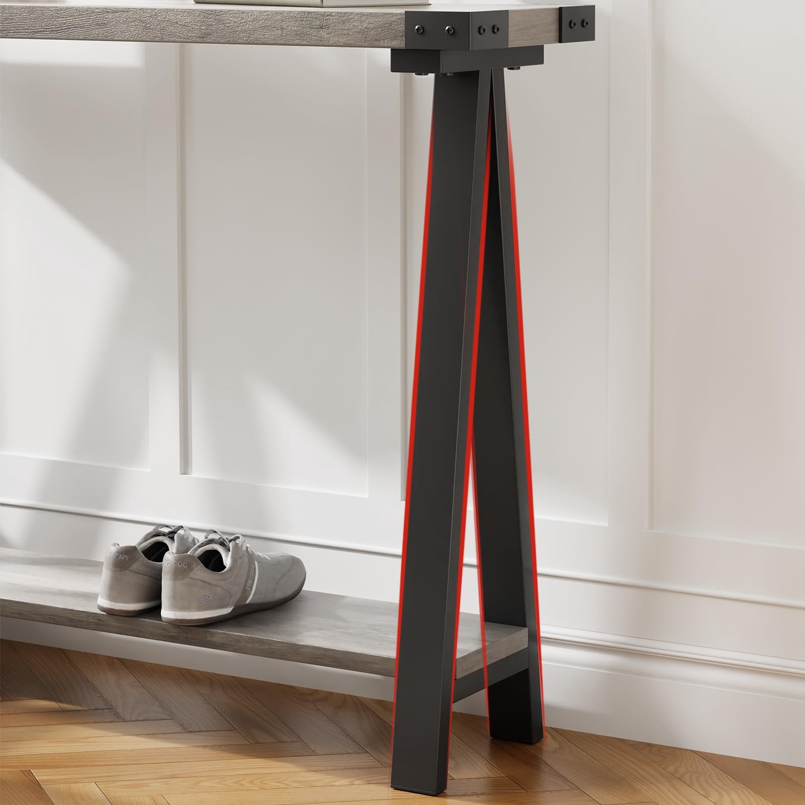 M optimized Console Table for Entryway, 2-Tier Entry Table with Storage, 43" Narrow Console Tables for Living Room, Small Hallway Table, Side Accent Table