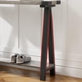 thumbnail image 2 of Slim 2-Tier Console Table with Open Storage Shelf – Narrow Sofa Table – Robust Metal Frame & V-Shaped Legs – Rustic Accent Furniture for Entryway, Living Room, or Hallway – 25 Years Grey, 2 of 7