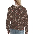 thumbnail image 7 of Fotbe Dachshund Dog Puppy Pattern Womens Long Sleeve Hoodie, Pullover Hooded Sweatshirt, Kangaroo Pocket Hoodie with Eye-catching Drawstrings-Medium, 7 of 7