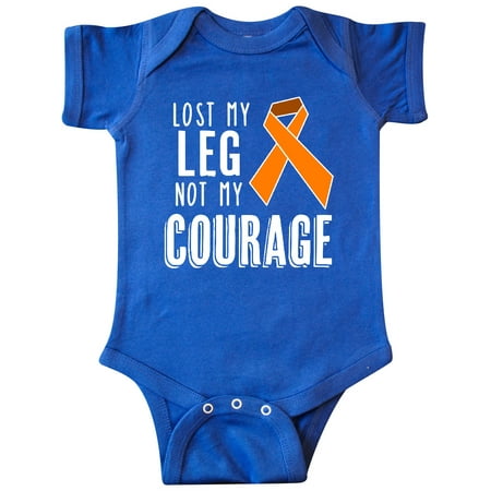 

Inktastic Lost my Leg Not my Courage Limb Loss Awareness Orange Ribbon Gift Baby Boy or Baby Girl Bodysuit