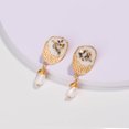 thumbnail image 2 of Womens Earrings Fashion Oil-dripping Colored Shell Fake Pearl Stud Earrings, 2 of 9
