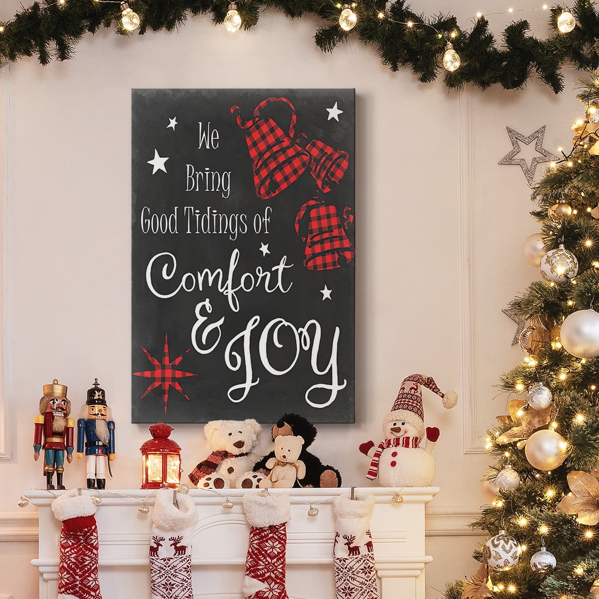 Comfort and Joy in Red- Gallery Wrapped Canvas