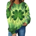 thumbnail image 2 of Zedker St Patricks Day Shirt for Women 2026 Casual Plus Size 3/4 Sleeve Irish Clover Shirts Funny Saint Patrick's Day Tunic Tops, 2 of 7