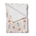 thumbnail image 2 of Floral Soft Flannel Fleece Throw Blanket, Pastel Blossoming Rose Flower on Muted Background Print, Cozy Plush for Indoor and Outdoor Use, 50" x 70", Baby Pink Multicolor, by Ambesonne, 2 of 5