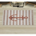 thumbnail image 1 of Striped Decorative Rug, Ship Anchor Chain Marine Life Inspired Lines Background Ocean Sailing, Quality Carpet for Bedroom Dorm and Living Room, 6 Sizes, Pale Rust, by Ambesonne, 1 of 1