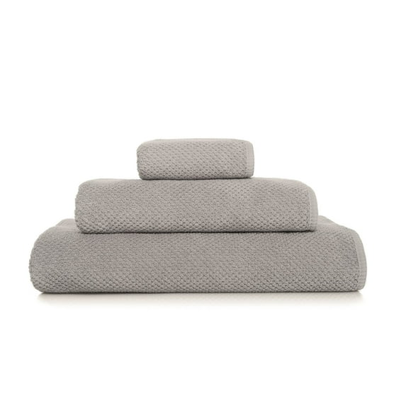 Bee Waffle Towel Combed Cotton - Silver