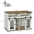 Pawhut Dog Crate Furniture For Large Dogs Or Double Dog Kennel For