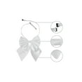 thumbnail image 3 of INSPIRE CHIC  Women's Adjustable Solid Pre-Tied Bowknot Self Halter Neck Bow Tie White 13*16cm/5.12"*6.30", 3 of 5