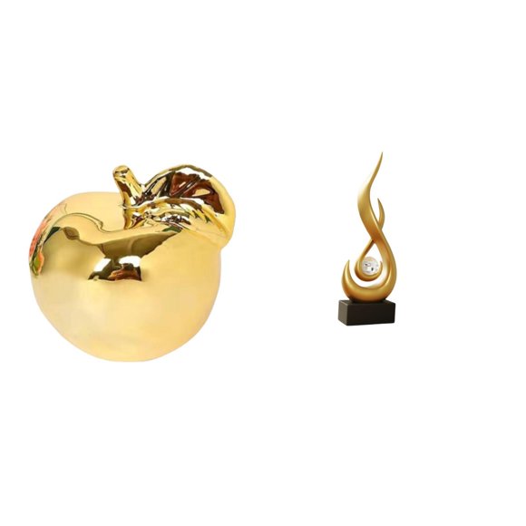 Elodie Fruits Sculpture Figurine en Céramique Décoration Collection Ornement Statue pour Porches Restaurants Bureaux Feu Abstrait Souvenir de Bureau Résine Flam