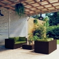thumbnail image 1 of vidaXL 5 Piece Garden Lounge Set with Cushions Poly Rattan Brown, 1 of 4