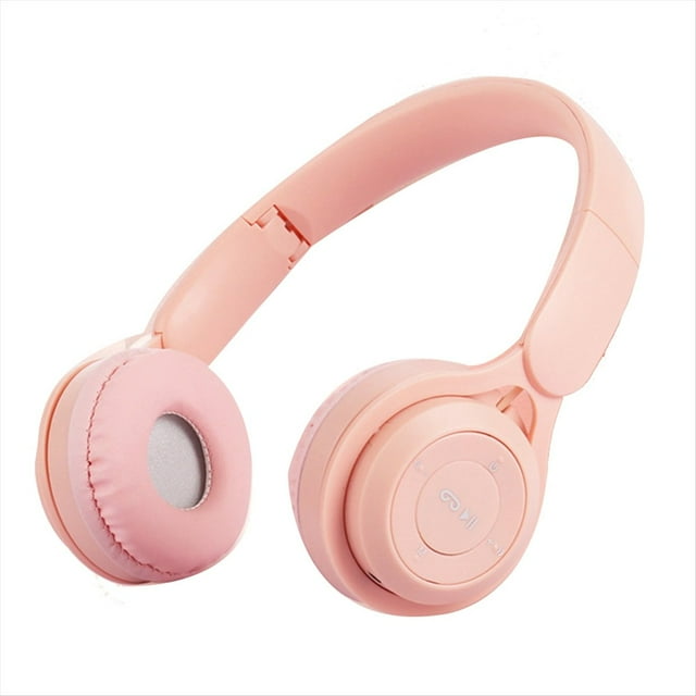 Diadema Auriculares Bluetooth Y08 Auriculares Inalámbricos Bluetooth Auriculares Portátiles Plegables para Niños Rosado