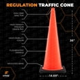thumbnail image 7 of Xpose Safety 36 Inch Orange Traffic Cones - Multipurpose PVC Plastic Safety Cone for Parking, Soccer, Caution, Kids and Construction (12 pack), 7 of 7
