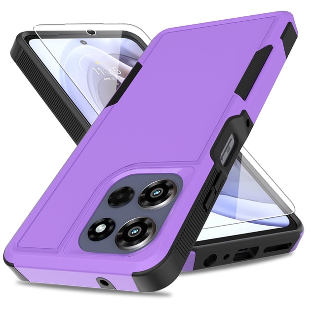 Funda para teléfono celular Yuanming Moto G Power 5G 2025 Military Purple