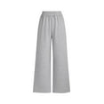 thumbnail image 5 of XFLWAM Women's Sweatpants Elastic High Waisted Drawstring Wide Leg Pants Casual Comfy Lightweight Joggers with Pockets Gray XXL, 5 of 7