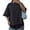 Black, variant on Women's Lace Patchwork Short Sleeve T-Shirts Casual Solid Color Crew Neck Blouse with Back Split Loose Fit Elegant Fashion Top Soft Breathable Comfy Casual Shirt for Spring Summer Daily