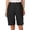 Black_001, variant on Bmisegm Womens Casual Summer Shorts Bermuda Wide Leg Knee Length Elastic Waisted Lightweight Comfy Lounge Shorts with Pocket Black_002 L