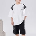 thumbnail image 2 of Shachafan Summer Boys Breathable Sport Short Sleeve Tee And Shorts Two Piece Outfit For Play And Summer Comfort Toddler Beach Clothes, 2 of 8