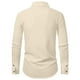 thumbnail image 5 of pstuiky camisa de manga larga para hombre, Camisa informal de color liso con botones, manga larga, cuello vuelto, transpirable y elástica para hombre camisetas de hombre m, 5 of 5
