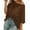 Brown, variant on Womens T Shirts Loose Fit Tops Casual off the Shoulder Crochet Hollow out Scoop Neck Short Sleeve Fall Basic Shirts Beach Coverups Beige M