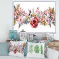 thumbnail image 2 of Designart 'Wildflower and Pink Roses' Farmhouse Framed Canvas Wall Art Print, 2 of 5