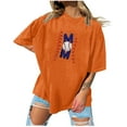thumbnail image 1 of Birdeem Fashion Womens Printed Casual Round Neck Short Sleeve Pullover, 1 of 7