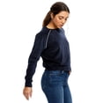 thumbnail image 3 of US Blanks US538 Ladies Velour Long Sleeve Crop T-Shirt, 3 of 3
