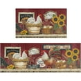 thumbnail image 1 of Farmhouse Kitchen Rugs Set of 2, Non-Slip Washable Kitchen Mats, Vintage Farm Rooster Kitchen Mats for Kitchen Sink Front, 17x30+17x47 Inches, 1 of 6