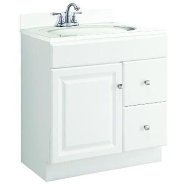 Wyndham White Semi Gloss Vanity Cabinet, 21 Inch Bathroom Vanity Without Sink