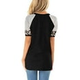 thumbnail image 4 of Keasmto Womens T Shirts Leopard Print Tunic Tops Casual Tees Short Sleeve Summer Fashion Blouses Clothes Black L, 4 of 4