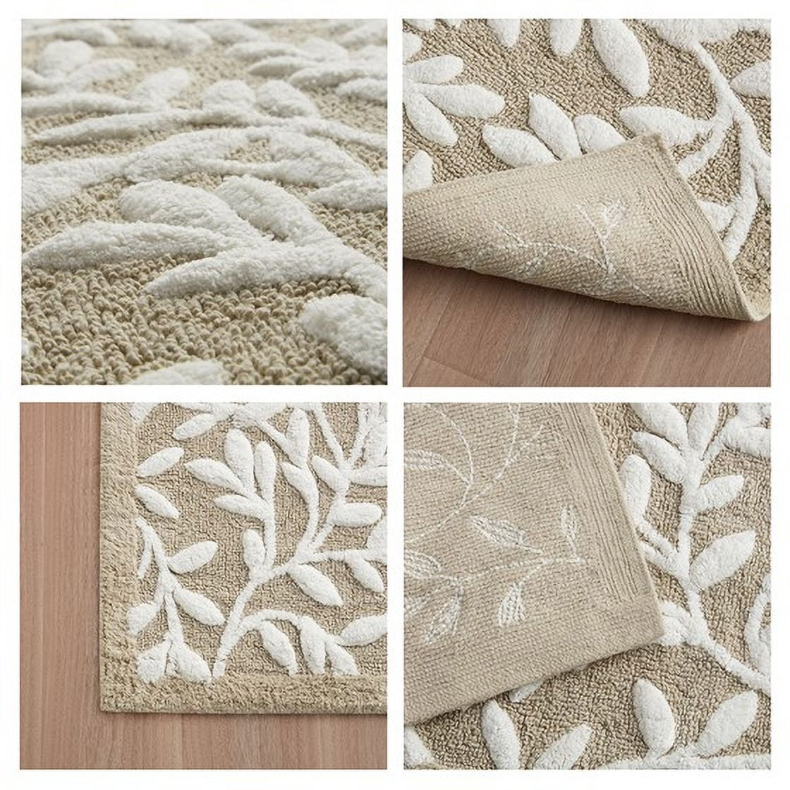 MAYEERTY Cotton Tufted Bath Rug，100% Cotton, 24" x 60" Rectangle, Multicolor