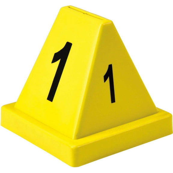 Global Industrial Numbered Cones 1-20 Yellow