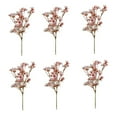 thumbnail image 2 of Cherry Blossom Flowers Artificial, Artificial Cherry Blossom Flower, Silk Peach Flowers Fake Plants Arrangement for DIY Garden Home Wedding Party Decor 6PC, 2 of 9
