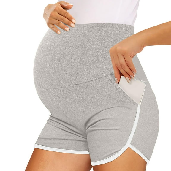 Comfortable Maternity Shorts for Women Over Belly Design Versatile Pregnancy Bottoms with Pockets Ideal for All Stages from Pregnancy to Postpartum