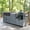Blue Grey, variant on Outdoor Grill Cart with Stainless Steel Top for Kamado & Griddle, Solid Wood BBQ Stand Table with Drawer, Storage for Large Ceramic Cooker and 21"/28" Flat Top Grill, Dark Brown