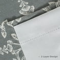 thumbnail image 5 of DriftAway Twyla Linen Blend Blackout Valance for Kitchen 18 Inch Length Boho Floral Printed Lined Rod Pocket Room Darkening Window Curtain Valance for Living Room Bedroom 52x18 Inch Gray Beige, 5 of 8