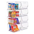 thumbnail image 1 of Sorbus Medium Clear Stackable Square Storage Bins, Open Front Acrylic Pantry Organizer, 8-Pack, 1 of 12